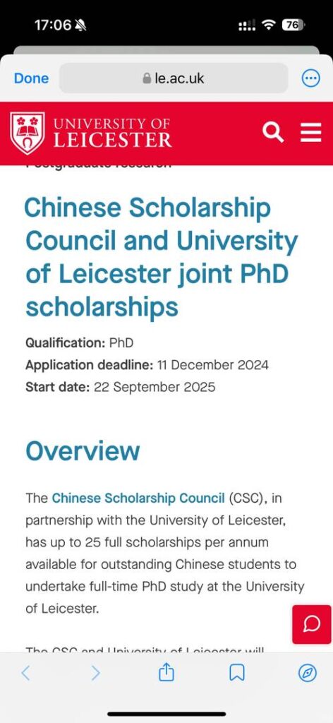 Apply for Fully-Funded PhD in Planetary Science at Leicester University with CSC Scholarship