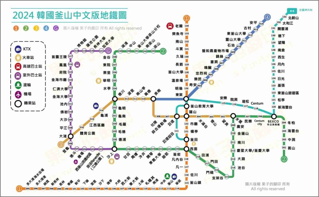 Busan Subway Guide: Complete Map with Top Attractions Along Each Line in South Korea