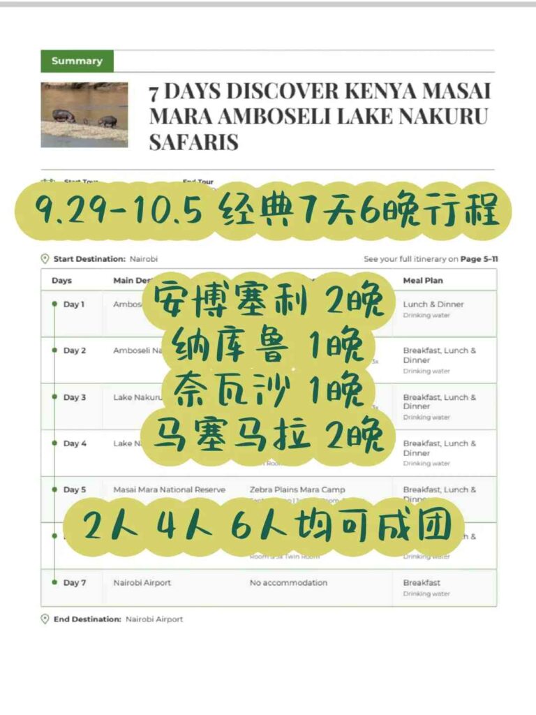 ケニアサファリアドベンチャー国立の日：一度の旅行で4つの夢のようなホテルを探索する