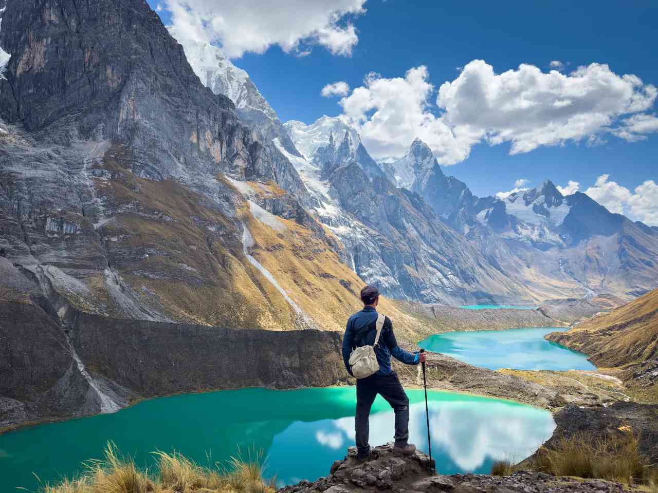 Embrace Solitude: Choosing to Turn My Back on the Crowd Near Snow-Capped Mountains