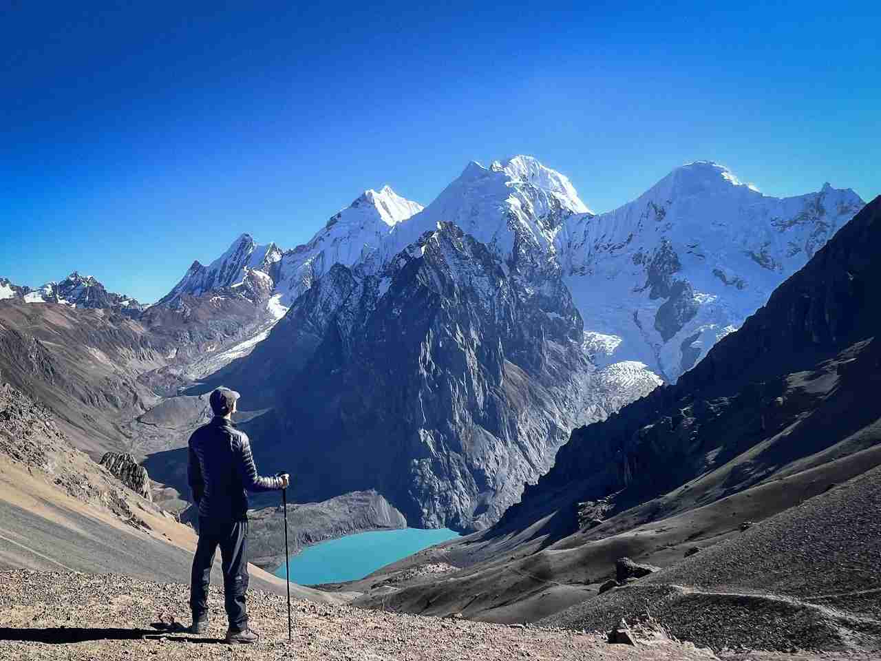 Embrace Solitude: Choosing to Turn My Back on the Crowd Near Snow-Capped Mountains