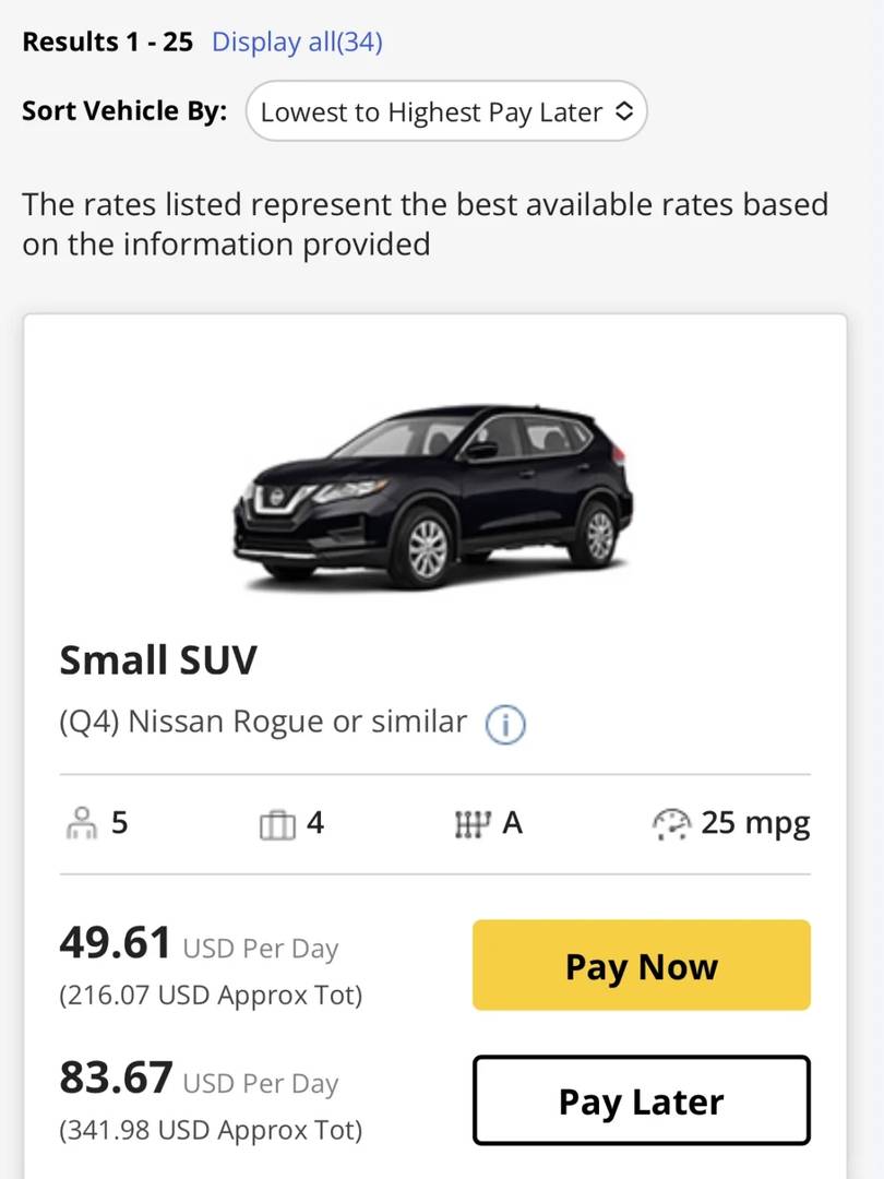 Plan Your Self-Driving USA Trip with Detailed Car Rental Reservation Records